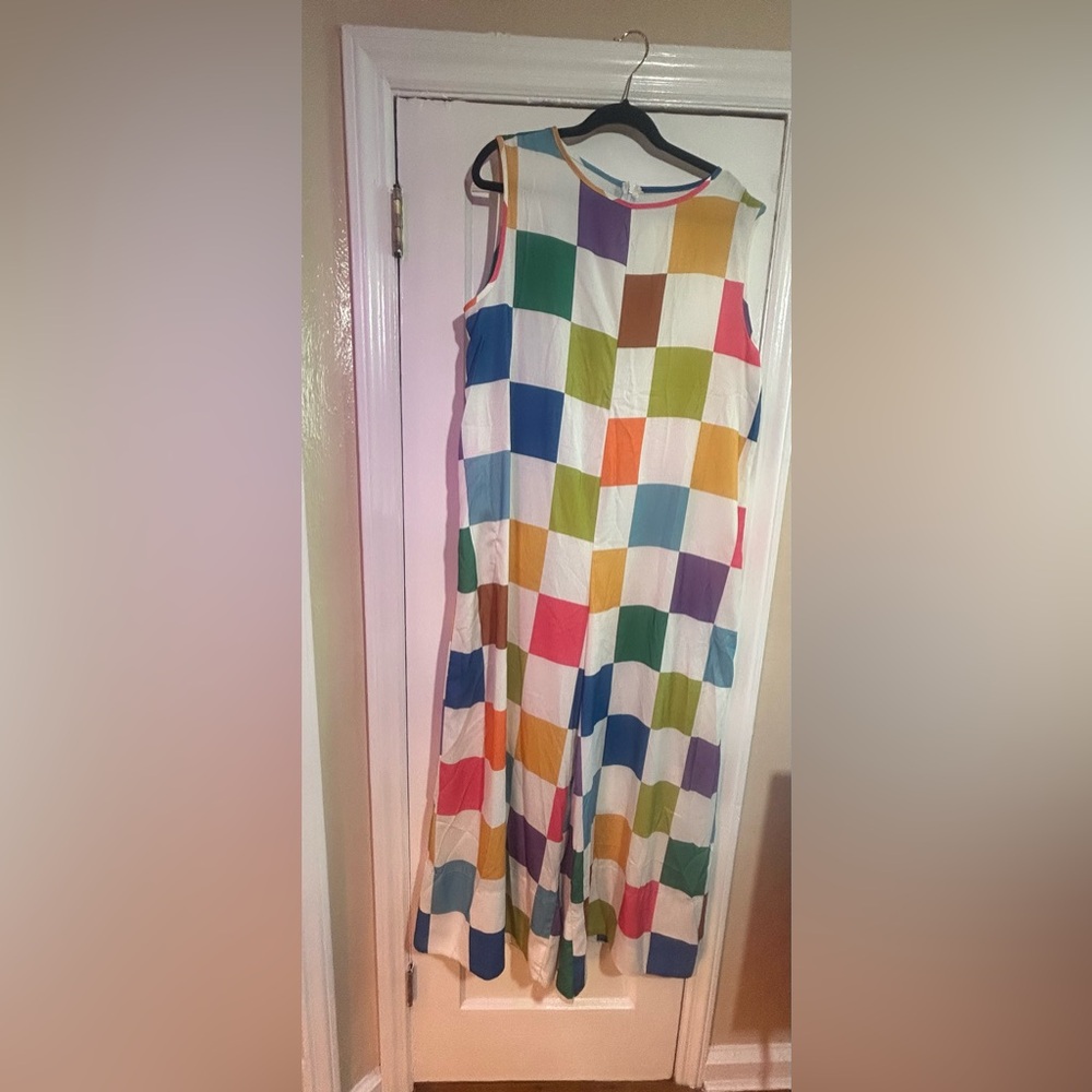Colorful Checkered Sleeveless Jumpsuit